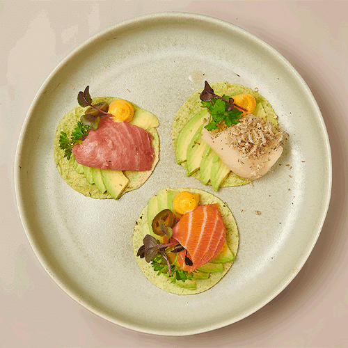 Sashimi Taco Mix (3 Stück)