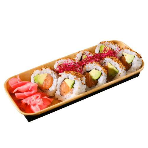 California Lachs Avocado Roll, Sesam