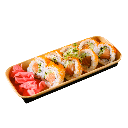 California Philadephia Lachs Gurke Roll, Masago