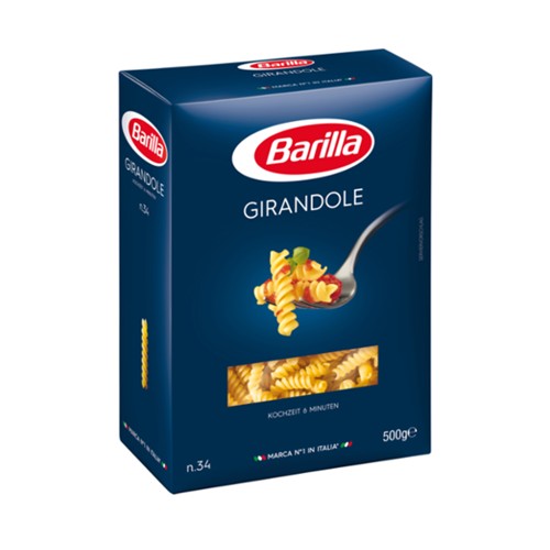 Barilla Girandole Nr 34 kurze Pasta aus Hartweizengrieß 500g 