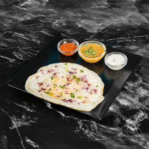 Onion Uttapam (vegan)