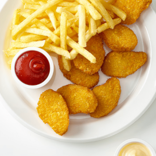 Chicken Nuggets mit Pommes frites