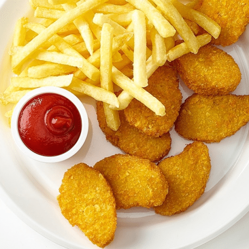 Chicken Nuggets mit Pommes frites