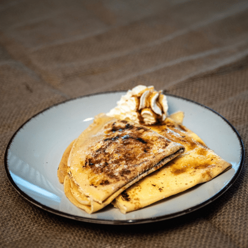 Pfannkuchen mit Nutella oder Quark