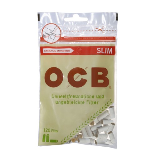 OCB Drehfilter Organic Slim Zigarettenfilter 120 Stück
