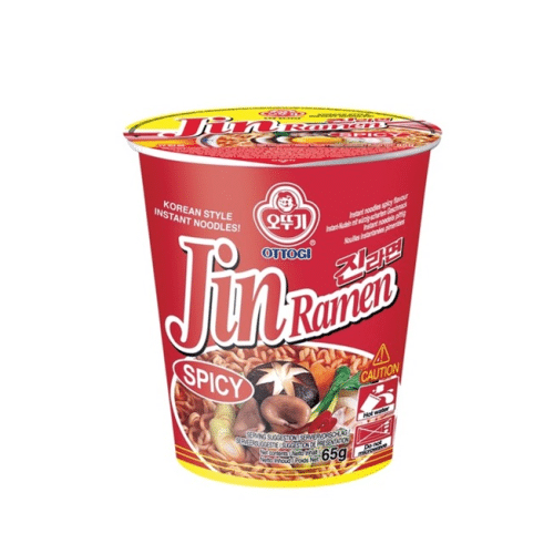 Jin Ramen Spicy-kleiner Becher Nudeln