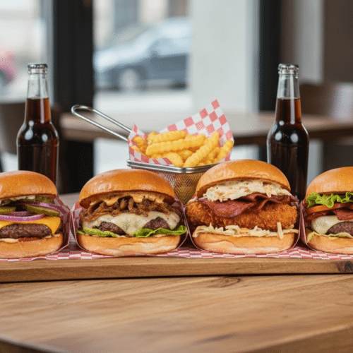 Burger familienmenü.  5