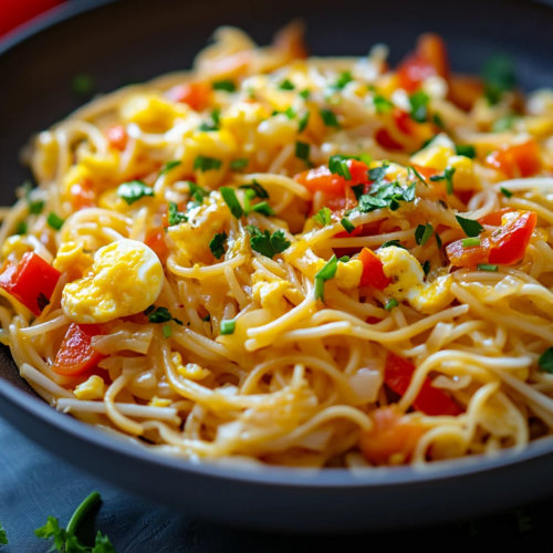 Gebratene Nudeln mit Ei