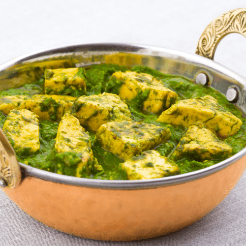 Rahmkäse mit Spinat - Palak Panir