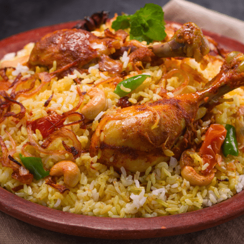 Tandoori murg biryani