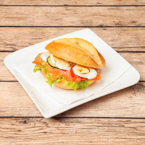 Lachs Ei Brötchen