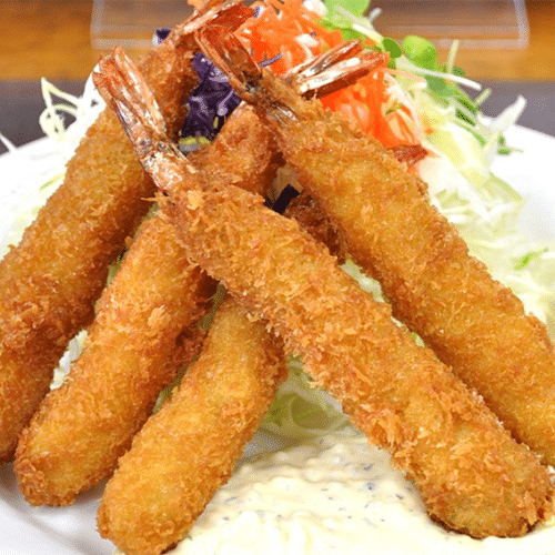 Gebackene Garnelen (4 Stück)