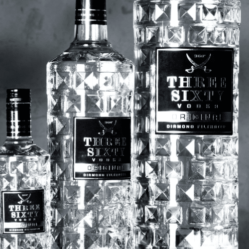 Three Sixty Vodka Flasche
