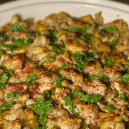 Shawarma mit Sahnesauce Überbacken