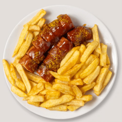 Currywurst mit Pommes frites