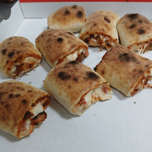 Pizzabrötchen (8 Stück) mit Dönerfleisch