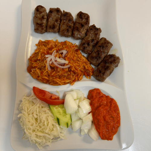 Cevapcici 7 stk mit Djuvec Reis