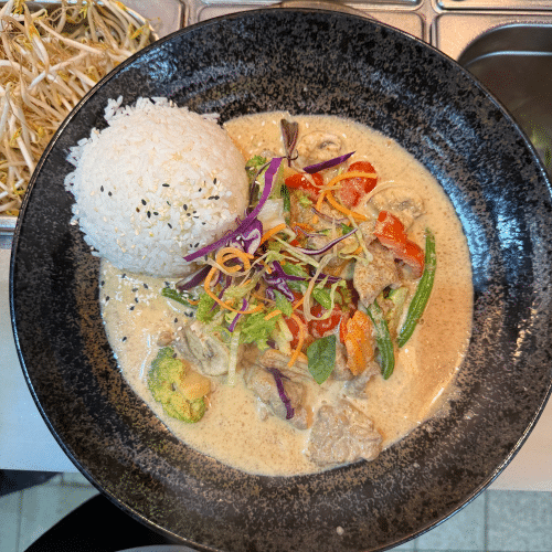 Erdnuss Curry - mit Rindfleisch