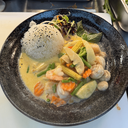 Grüner Curry - mit Garnelen