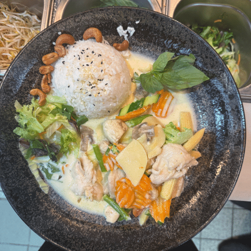 Grüner Curry - mit Hühnerfleisch