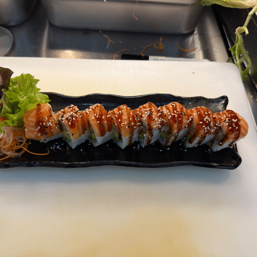 Inside-Out Scampi, Gurke - mit Lachs ummanteln
