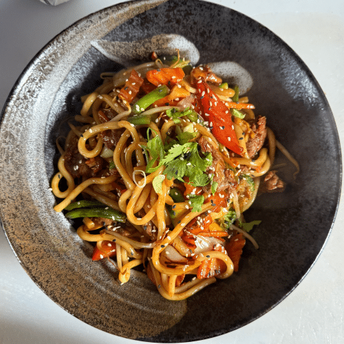 Udon Yaki - mit Rindfleisch