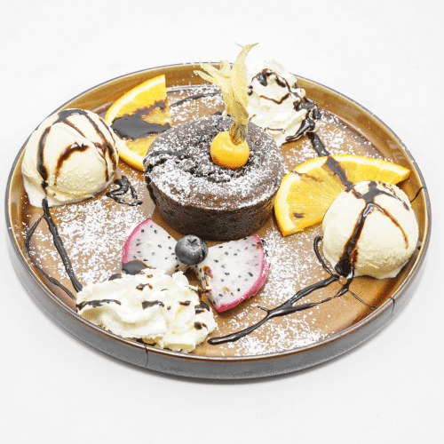 Hausgemachtes Schokosouffle