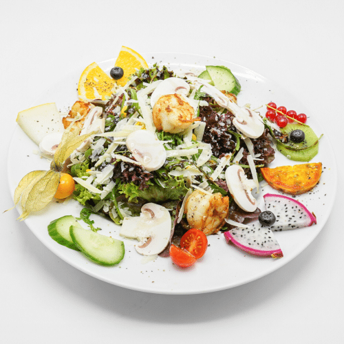 Salat mit argentinischen Rotgarnelen