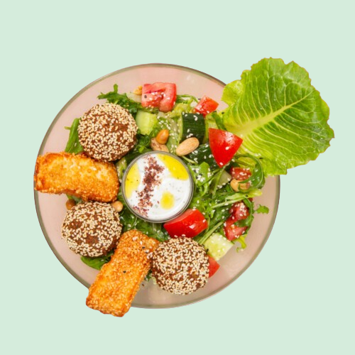 Halloumi Falafel Salat