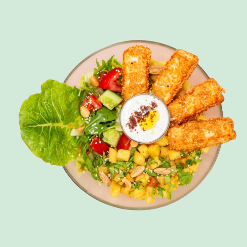 Koriander Halloumi Bowl