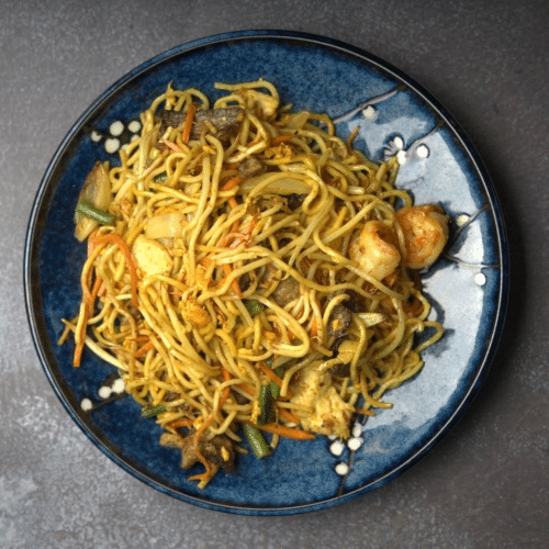Gebratene Currynudeln