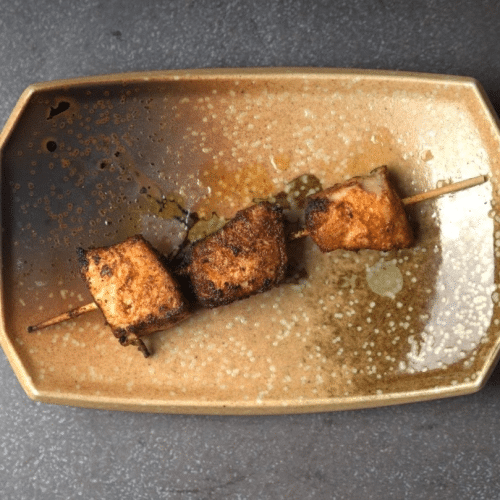 Lachs Anticuchos Spieß