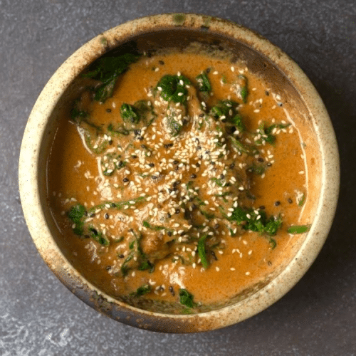 Warmer Spinatsalat