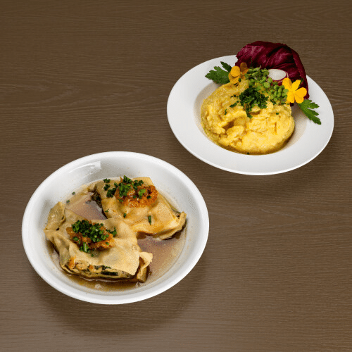 Geschmolzene Maultaschen