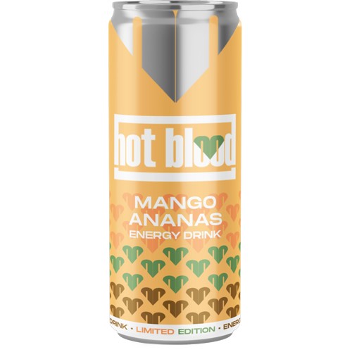 hot blood Energy Drink Mango Ananas 0.25l (EINWEG)