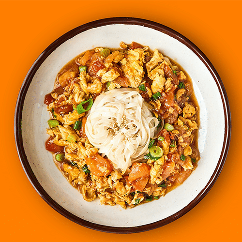 Nudeln mit Tomaten-Ei-Sauce
