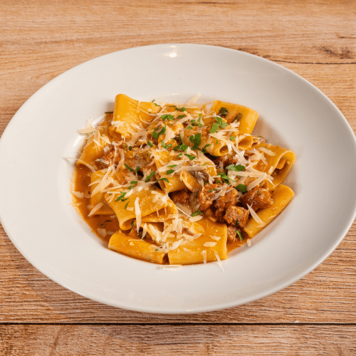 Paccheri Con Salsiccia E Funghi