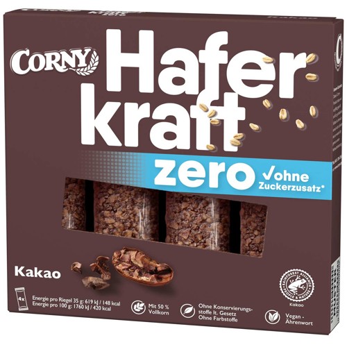 Corny Haferkraft Zero Kakao 4x35g
