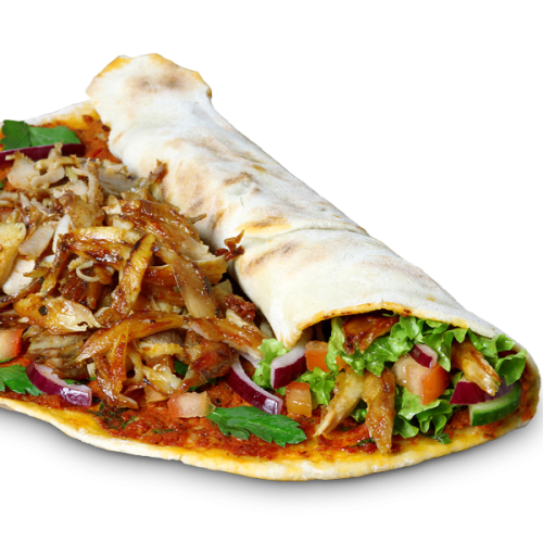 Lahmacun mit Kebap