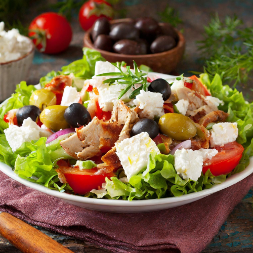Salat Drehspießfleisch