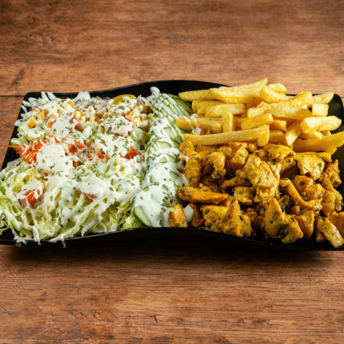 Hähnchen-Hackfleisch Teller