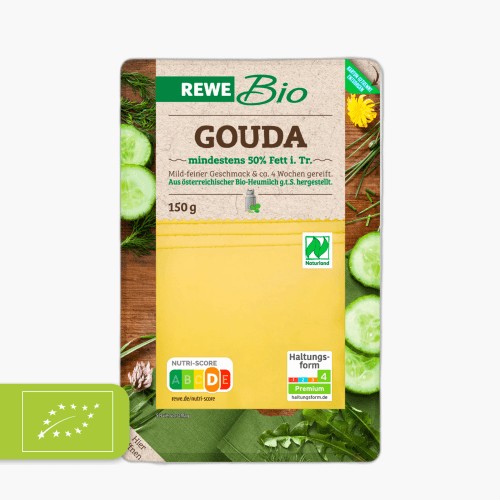Rewe Bio Gouda in Scheiben 50% 150g