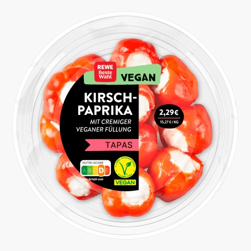 Rewe Beste Wahl Vegan Kirschpaprika Gefüllt 150g