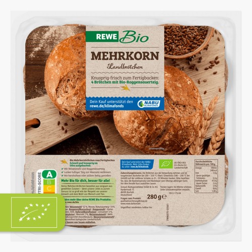 Rewe Bio Mehrkorn Landbrötchen 300g