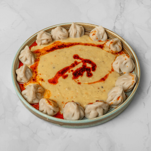 Buuz mit Auberginenpüree