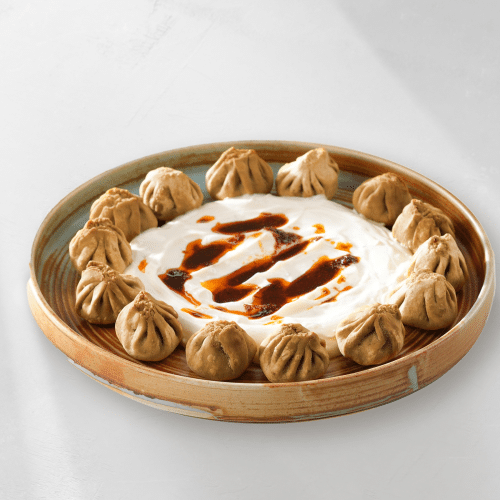 Vollkorn Momo Vegan mit Champignons
