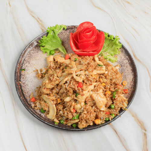 Gebratener Reis mit Hühnerfleisch