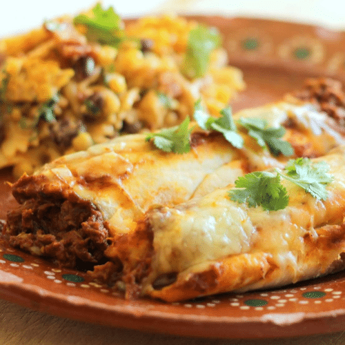 Enchiladas con Carne