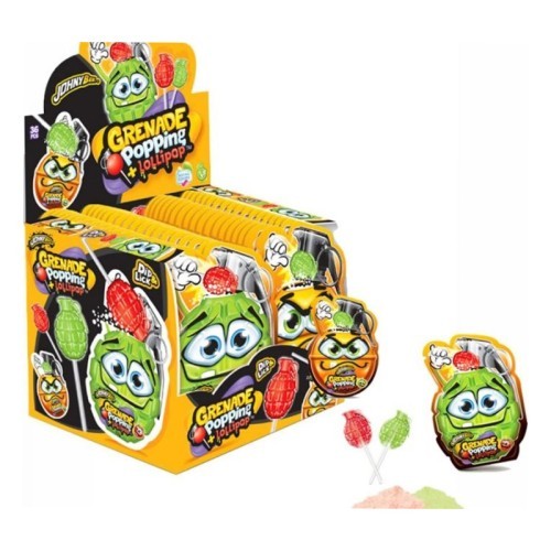 Johny Bee Grenade Popping Lollipop 13g