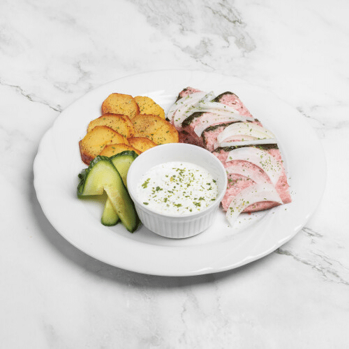 Sülze mit Bratkartoffeln